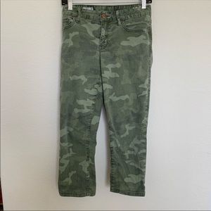 GAP Always Skinny camouflage crop jeans